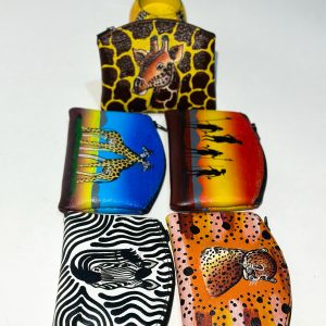 LEATHER POUCHES IN AFRICAN PRINT